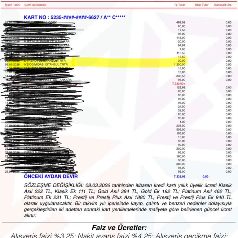 İptal Edilen Üyelik İçin İzinsiz 1.200 TL Çekimi