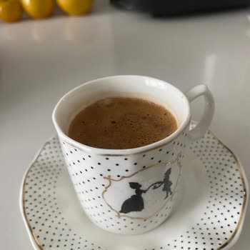 Seçilen En Büyük Fincan Olmasına Rağmen Kahve Yarı Veriyor