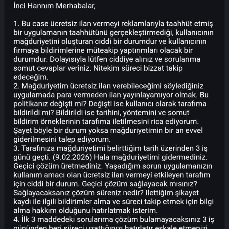 Ücretsiz İlan Hakkım Engelleniyor Ve Ücretli Vitamin Seçeneği Zorunlu Kılınıyor