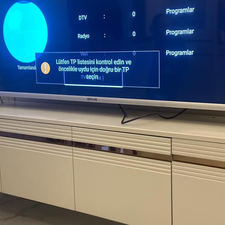 Onvo OV65351 Televizyonda Kanal Arama Sırasında TP Bulunamadı Hatası