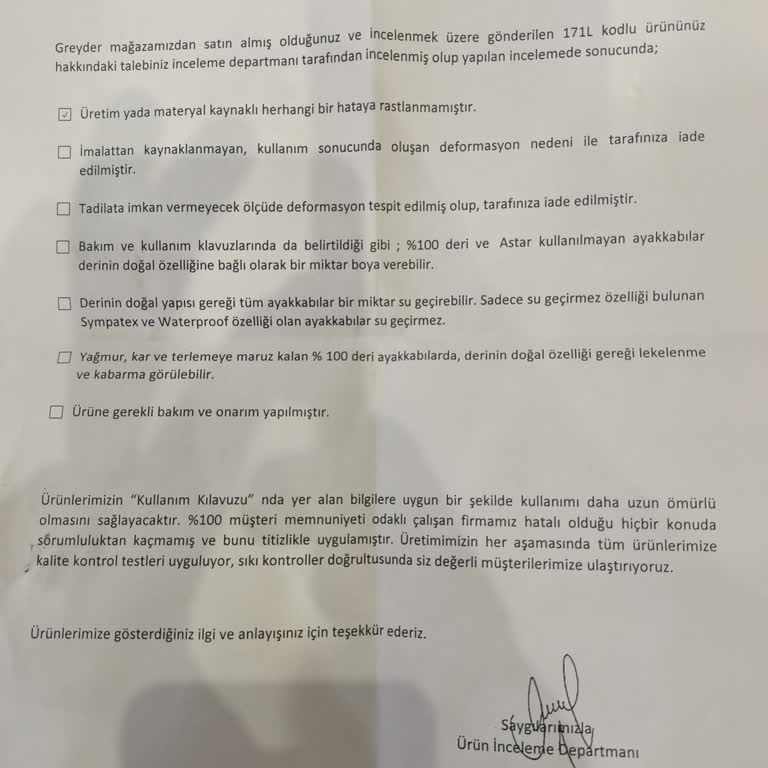 Marmara Forum Greyder Mağazasındaki Ayakkabının Ötme Sorunu Çözülmedi
