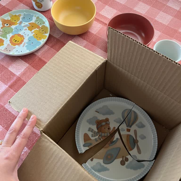 Kırık Çocuk Mama Seti İçin Yanıltıcı Teslimat Ve Hızlı İade Talebi