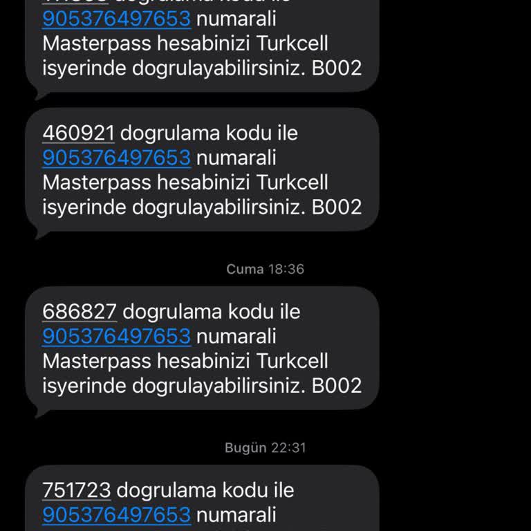 Eski Masterpass Kaydı Silinmediği İçin Doğrulama SMS’leri Alıyorum