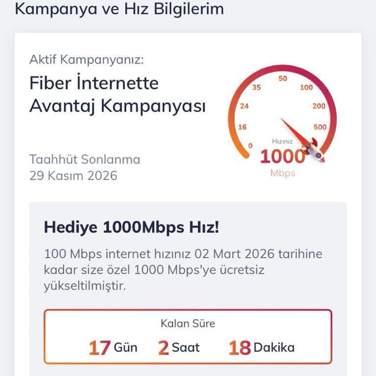 Hediye 1000 Mbps Mesajı Sonrası İnternet Hızı Düşüşü Ve Arıza Kaydı Açılmaması