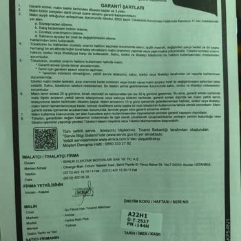 Yeni Aldığım Arnica Hydra Rain Plus Süpürge İçin Kırılan L Dirsek Parçasının Ücretsiz Değişimi