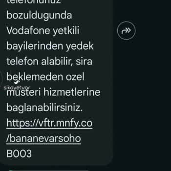 Vodafone İstenmeyen SMS Pazarlama!