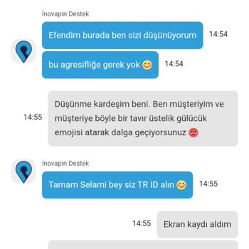 İnovapin Sipariş İptalleri Ve Canlı Destek Temsilcisinin Saygısız Tutumu
