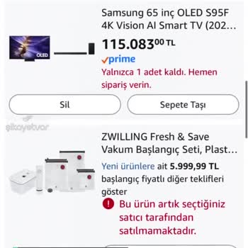Amazon’dan Televizyon Aldım, 2 Kez Değişim Oldu Mağdur Ediliyorum!