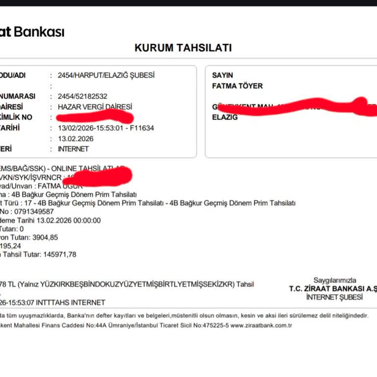 Ziraat Bankası'nda SGK Ödemesinde 3.900 TL Komisyon Kesintisi Ve Müşteri Hizmetlerine Ulaşılamaması