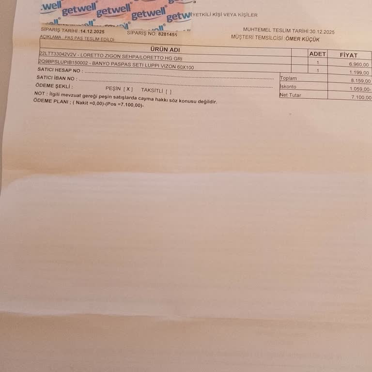 Aras Mobilya Bellona Mağazasından Aylarca Beklenen Ürün Gelmedi, İade Yapılmadı