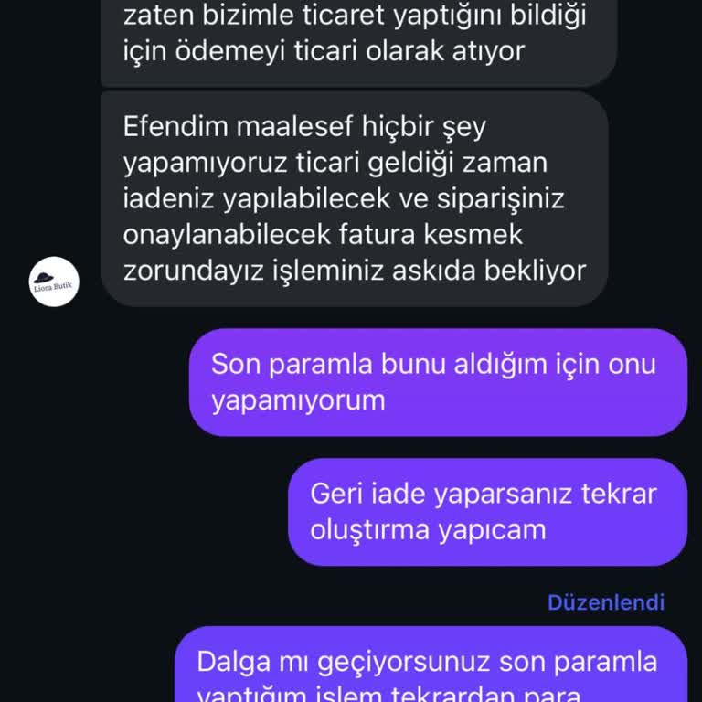 İkinci Ödeme Talebi Ve Ticari Gönderim Bilgisizliği Nedeniyle 2000 TL İadesi Talep Ediliyor
