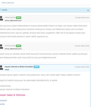 Keyubu VDS Sunucusunda Ağ Sürücüsü Ve IP Sorunları Tekrarlayan Formatla Çözülmüyor