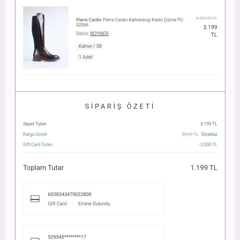 Boyner Online Pierre Cardin Çizme Fiyatı Düşmüş, Düzeltme İstiyorum