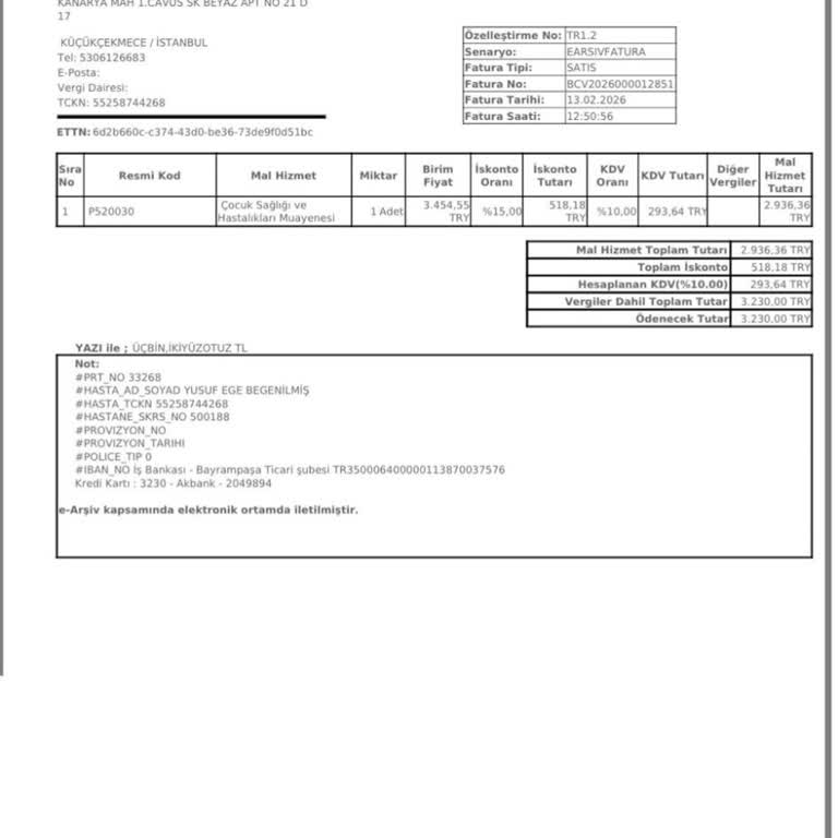 Bupa Acıbadem'den Doğuştan Gelen Hastalık Redi Ve 3.200 TL Ücret İadesi Talebi