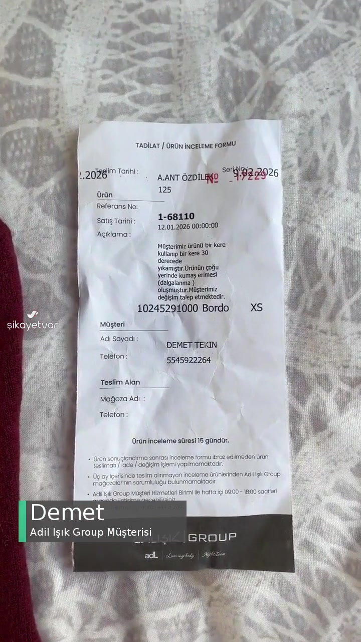 Adil Işık Group Kusurlu Ürün videonun kapak resmi