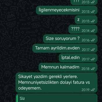 Kullanılamayan İnternet Ve 399 TL Ücret İadesi Talebi
