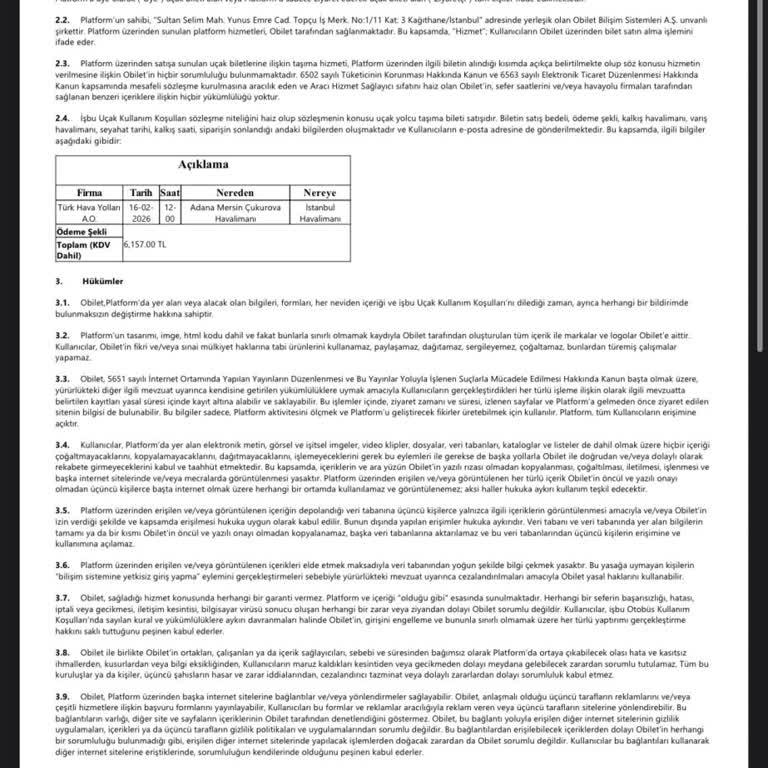 Obilet Üzerinden İptal Edilen Bilet İçin Haksız Kesinti Ve Geciken İade