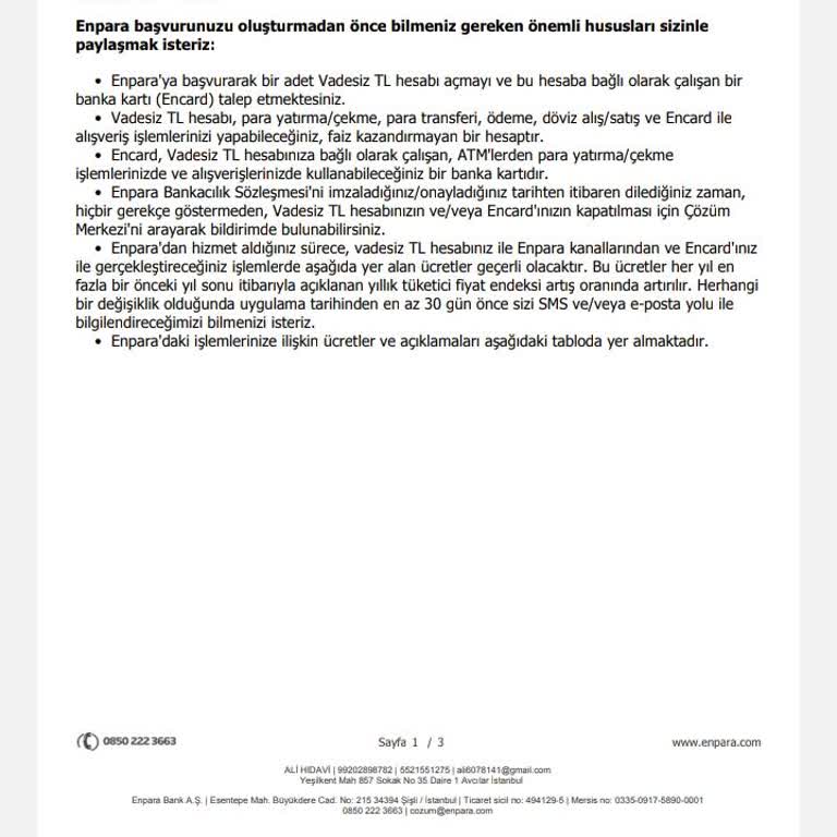 Enpara Hesabım Açılmadı Ve Acil Bilgi Bekliyorum