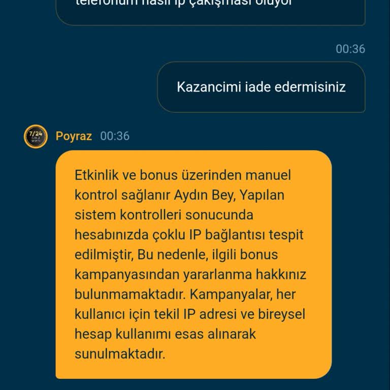 14.000 TL Bonus Kazancım IP Çakışmasıyla Ödenmiyor
