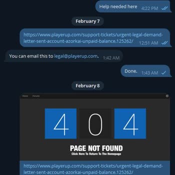 PlayerUp Withholding $4,000+ & Retaliatory Ban After Legal Complaint