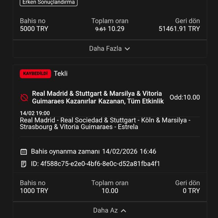 Erken Sonuçlandırma Hatası Kuponumu Haksız Kaybına Düşürdü