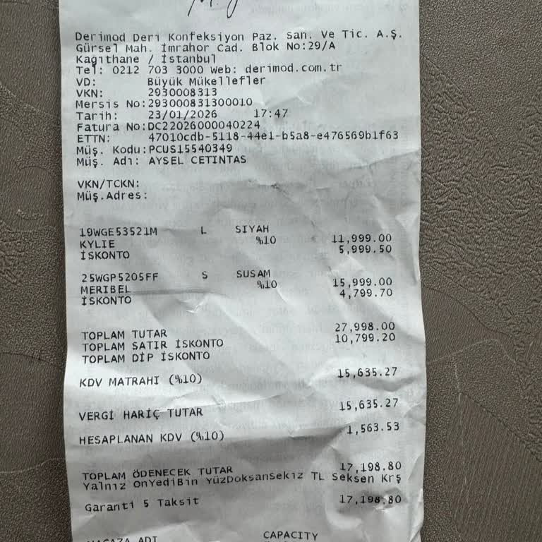 Kampanyalı Montun Renk Değişikliği İçin Ek Ücret Talebi