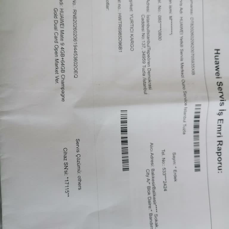 Huawei'den Açıklamasız Servise Gönderilen Telefon Geri Döndü