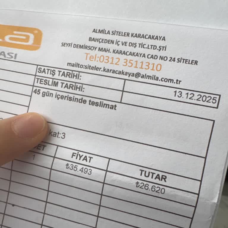 Almila Mobilya’da Çocuk Karyolası Tesliminde 60 Günlük Gecikme