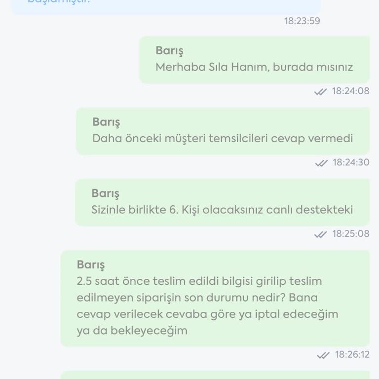 Teslim Edilmemiş Sipariş Yanıltıcı Şekilde Teslim Edildi Olarak İşaretlendi