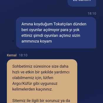 Bonus Kazancım Oyun Açılmadığı İçin Silindi Ve Destek Haksız Davranıyor