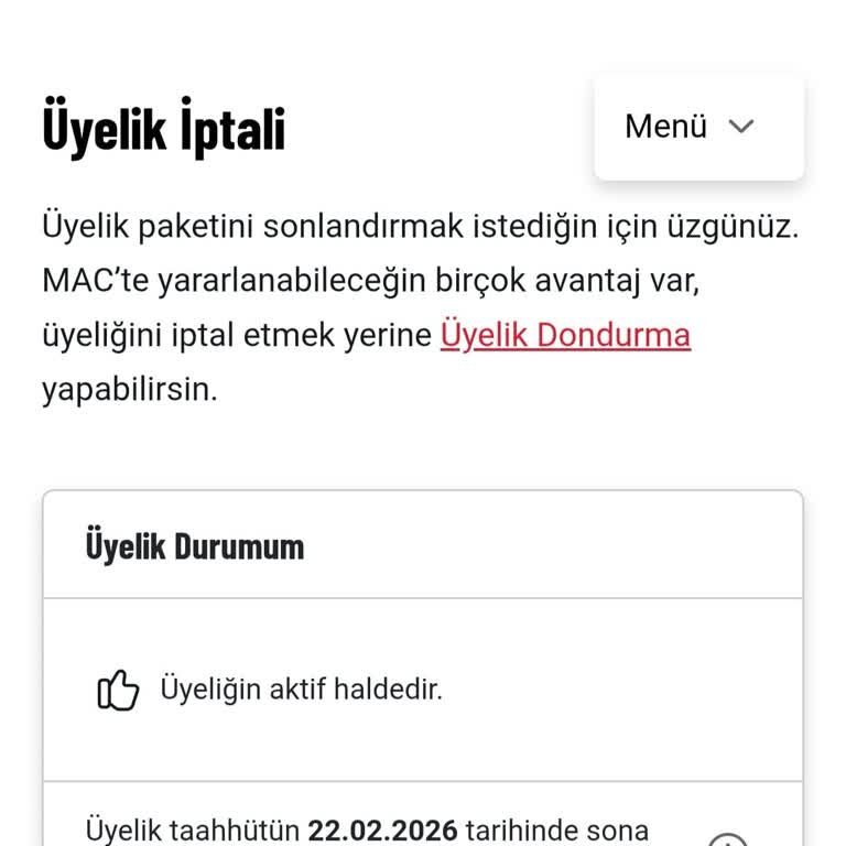 Macfit | İstanbul Avrupa İade Henüz Hesabıma Yatırılmadı