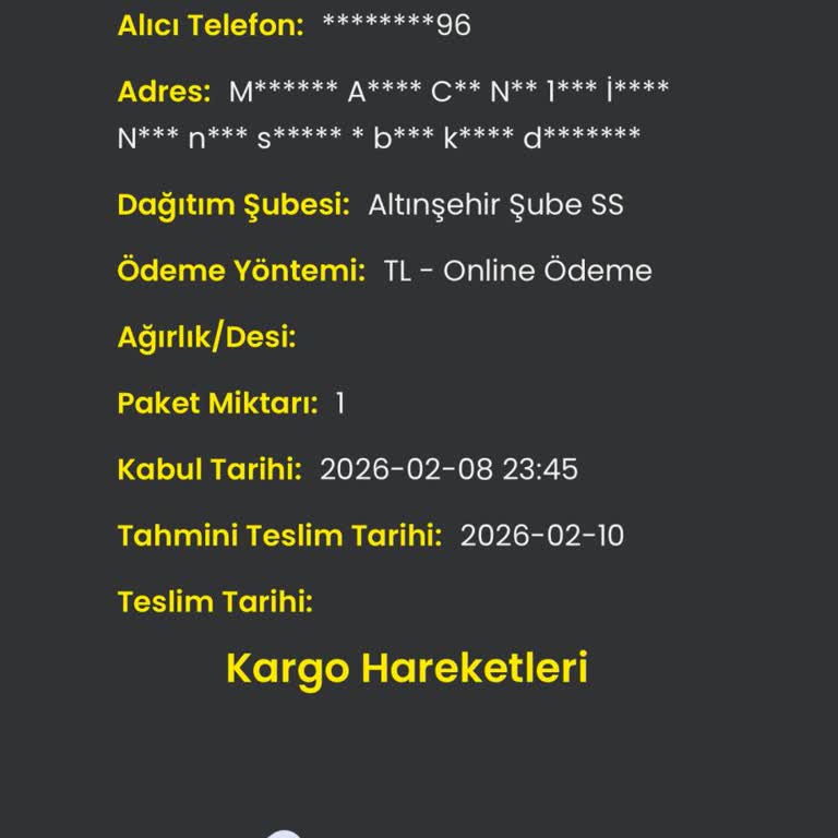 Kargo X Şubesinde Kaybolan Zara Siparişi İçin Hızlı Çözüm Talebi