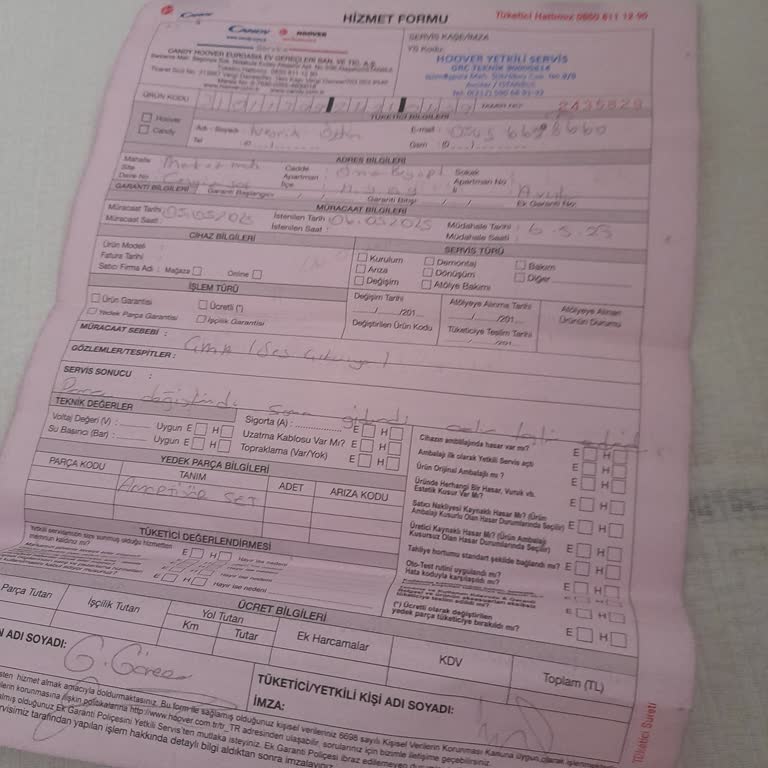 Hoover Çamaşır Makinesinin Sürekli Arızası Ve Servis Ücretlerindeki Tutarsızlık