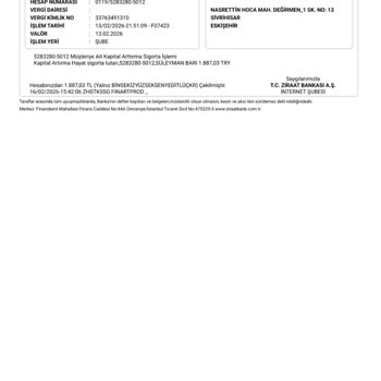 Ziraat Bankası Bitkisel Destek Kartındaki Bilinmeyen Sigorta Kesintileri Ve İptal Talebi