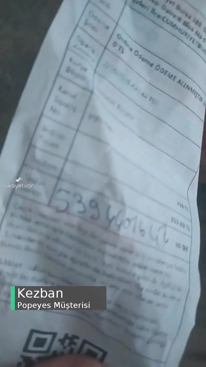Popeyes Ürünüm Yanlış Geldi! videonun kapak resmi