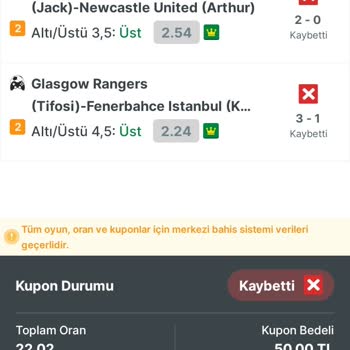 İddaa.com Üst Alt Bahislerinde Şüpheli Sonuçlar Ve Sistem Manipülasyonu İddiası