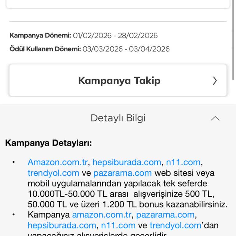 Kampanya Şartlarını Yerine Getirdim, Bonuslar Kartımda Görünmüyor