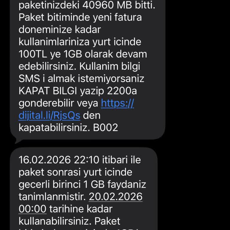 Onaysız Ek İnternet Paketi Ve Kullanım Detaylarının Açıklanmaması