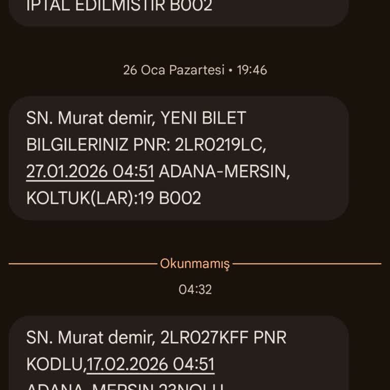 Planlanan Seferin Erken Çıkışı Ve Bilet İptali Nedeniyle Mağduriyet