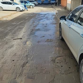 Ceylanpınar 455. Sokakta Çökük Yol Ve Su Birikintileri Yayaları Tehlikeye Atıyor