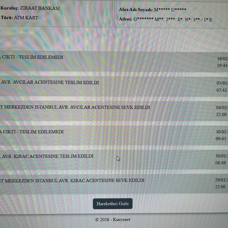 Ziraat Bankası Klasik Kartı Teslim Edilmediği İçin Sürekli İşlem Zorluğu