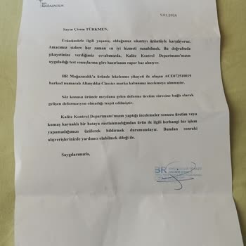 İlk Kullanımda Lekelenen Mont İçin Yeniden İnceleme Ve Değişim Talebi