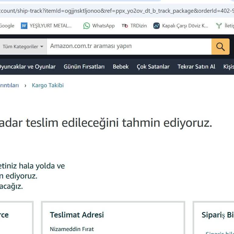 Amazon Siparişim 9 Gün Boyunca Kargoya Verilmediği İçin Ücret İadesi Ve Tazminat Talebi