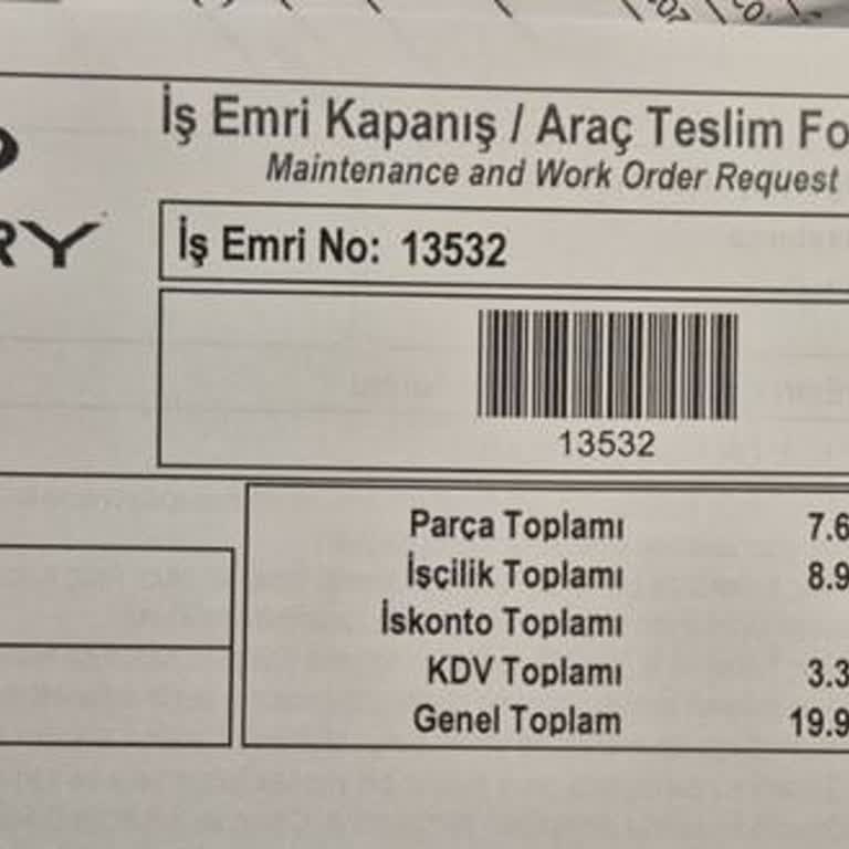 Fahiş Bakım Ücreti Ve Yanıltıcı Motor Yıkama Notu