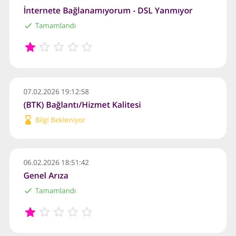 Sürekli Bölgesel Arızalar Ve Faturasız Hizmet Talebi