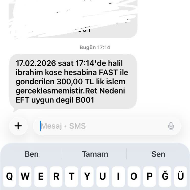 Fast İle Gönderilen 300 TL Hesabımda Görünmüyor