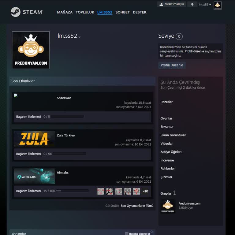 Steam Hesabımda Yetkisiz Değişiklikler Ve Predunyam Logosu Görüldü