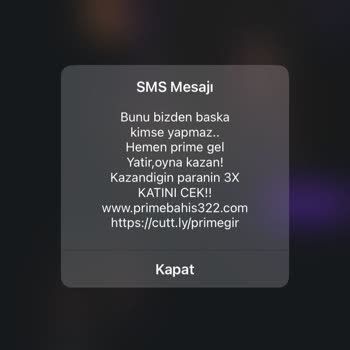 Prime Bahis'ten Sürekli Spam Bildirimleri Ve Hesap Silme Talebim