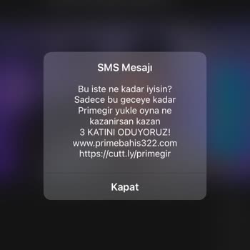 Prime Bahis'ten Sürekli Spam Bildirimleri Ve Hesap Silme Talebim
