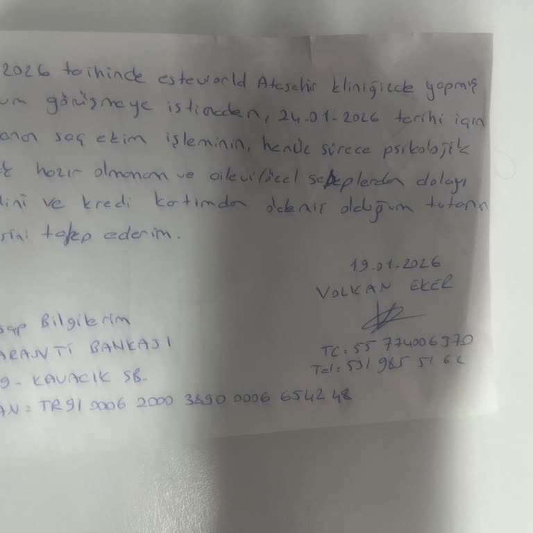 Esteworld Ataşehir Şubesinden 100.000 TL İadesinin Uzun Süre Beklemesi